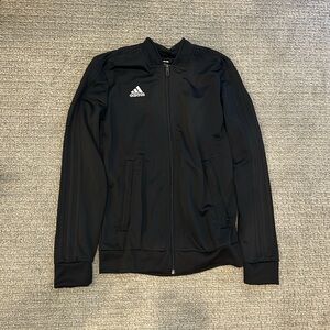 Black on black Adidas track jacket